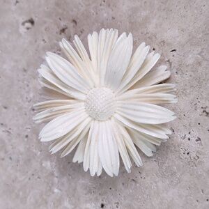 Vintage Carved Celluloid Flower Brooch